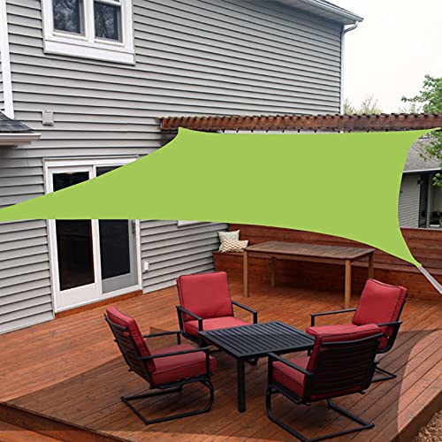 Voile d'ombrage rectangulaire 4x8m kaki anti-UV pour la protection solaire du jardin et de la terrasse