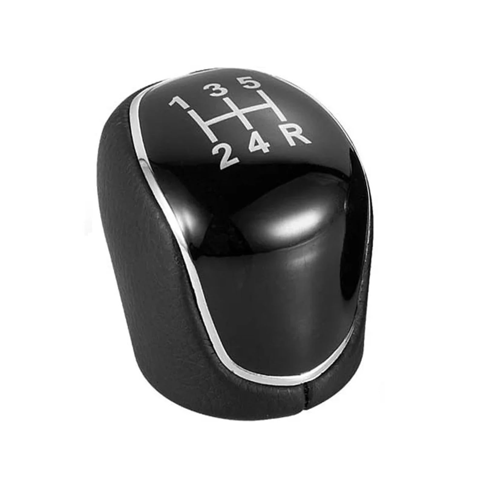 DWTNMEX Gear Shift Knob for Mondeo IV for Focus for MK2 for MK3 C-MAX for Kuga 5/6 Speed Gear Stick Knob Head Lever Leather Car Adapter(5speed)