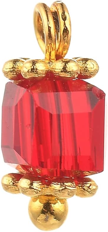 100Pcs Colorful Glass Cube Charms Crystal Square Connector Pendants for DIY Jewelry Making Crafts - Image 2