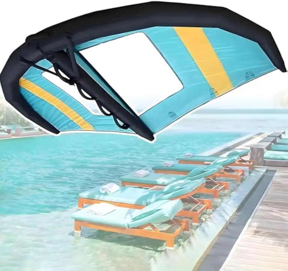 Vela portátil portátil para windsurf com janela – 4㎡, 5㎡, 6㎡, vela inflável de surfe para adultos, ideal para windsurf, kitesurf e esportes de tabuleiro