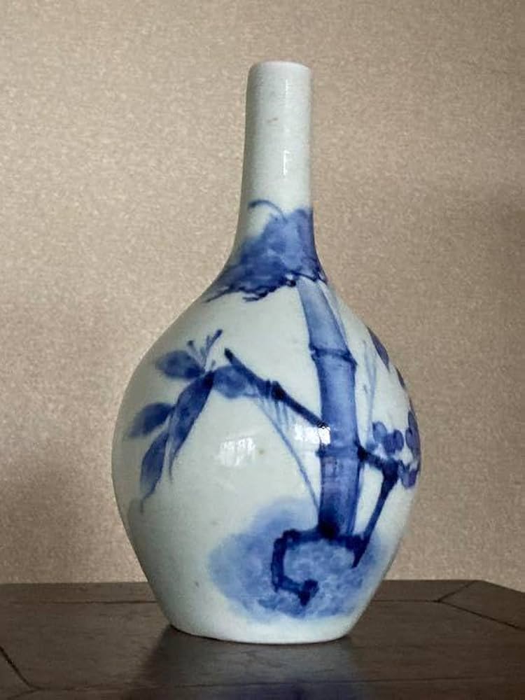 薩摩焼 平佐 ト 染付 花生 花入 花器 花瓶 薩摩焼 平佐 ト 染付 花生 花入 花器 花瓶 薩摩焼 平佐 ト 染付 花生