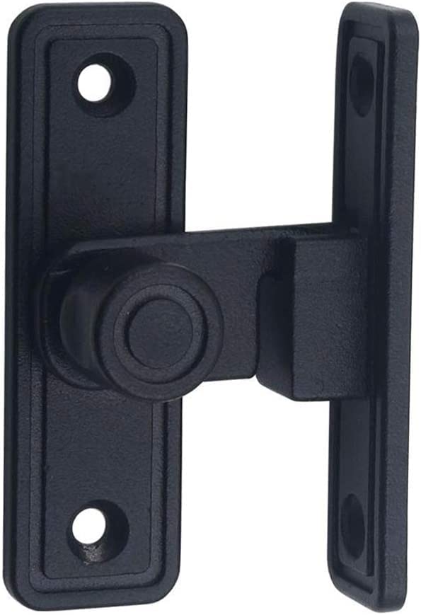 Serrure de porte à angle droit 90 degrés petit verrou acier inoxydable noir