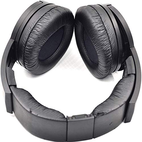 Almohadillas de espuma viscoelástica de repuesto para auriculares Sony MDR-RF985R, RF985R, RF985RK - Negro miniatura 5