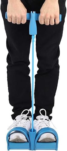 Miniatura 5 de Banda de pedal, 2 tubos para fitness, para yoga, ejercitador, entrenamiento multifunción, cuerda de tensión para cuerpo X, abdomen, cintura, brazo,