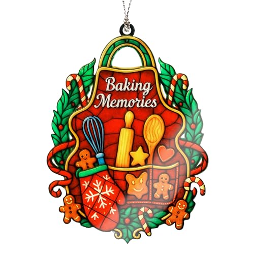 Wooden Stained Glass Baking Ornament