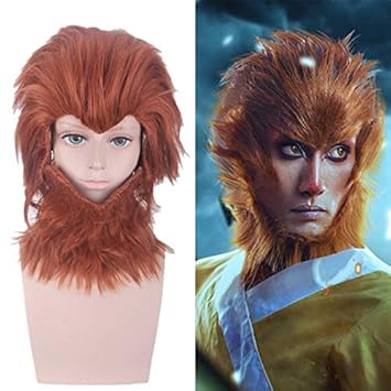 Amazon Com Monkey King Hero Is Back The Monkey King Sun Wukong Cosplay Wig Halloween Party Costume Wigs Bear Wig Cap Clothing Shoes Jewelry