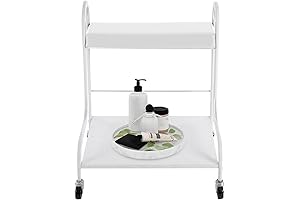 Pedicure Cart with Foot Rest Rolling Trolley for Salon