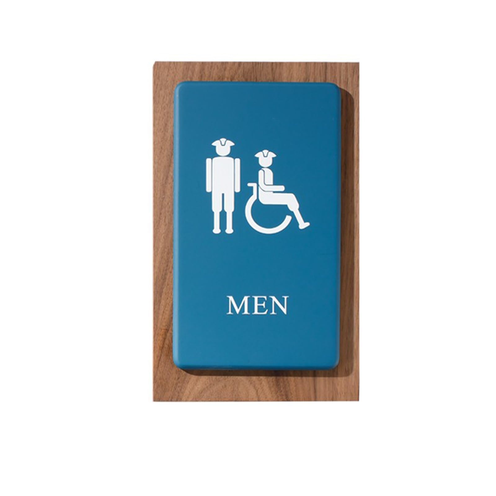 Letreros para baños, letreros para Puertas de baños, letreros para baños comerciales, letreros para baños de Hombres y Mujeres, letreros de Madera para lavabos (para Hombres).