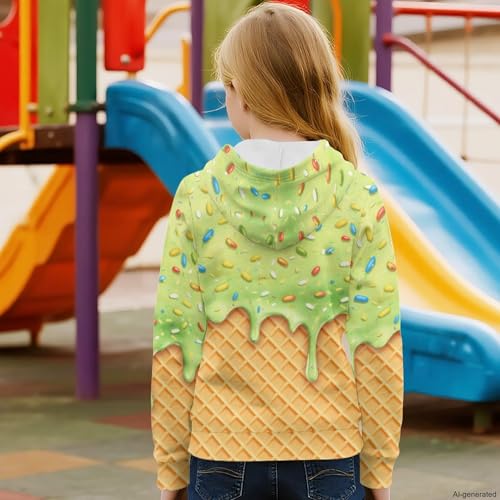 Image of Coloranimal Unisex Girls and Boys Long Sleeve Hoodies Hoody Athletic Pullover Sweatshirts Tops Age 6-16year