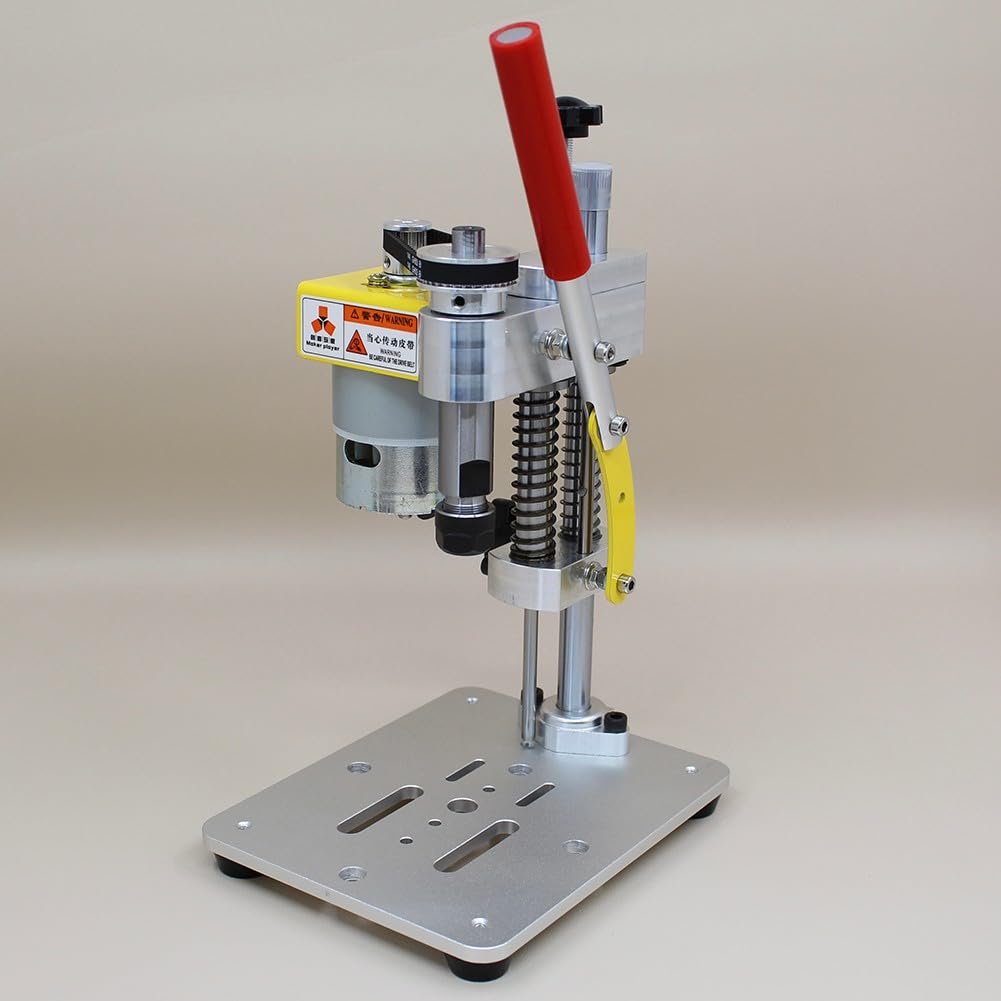 Wodsty - Mini prensa de taladro con motor 795 CC, portabrocas B10 de 0,8 a 6 mm, máquina de perforación portátil de mesa de madera, plástico y aluminio para CNC DIY