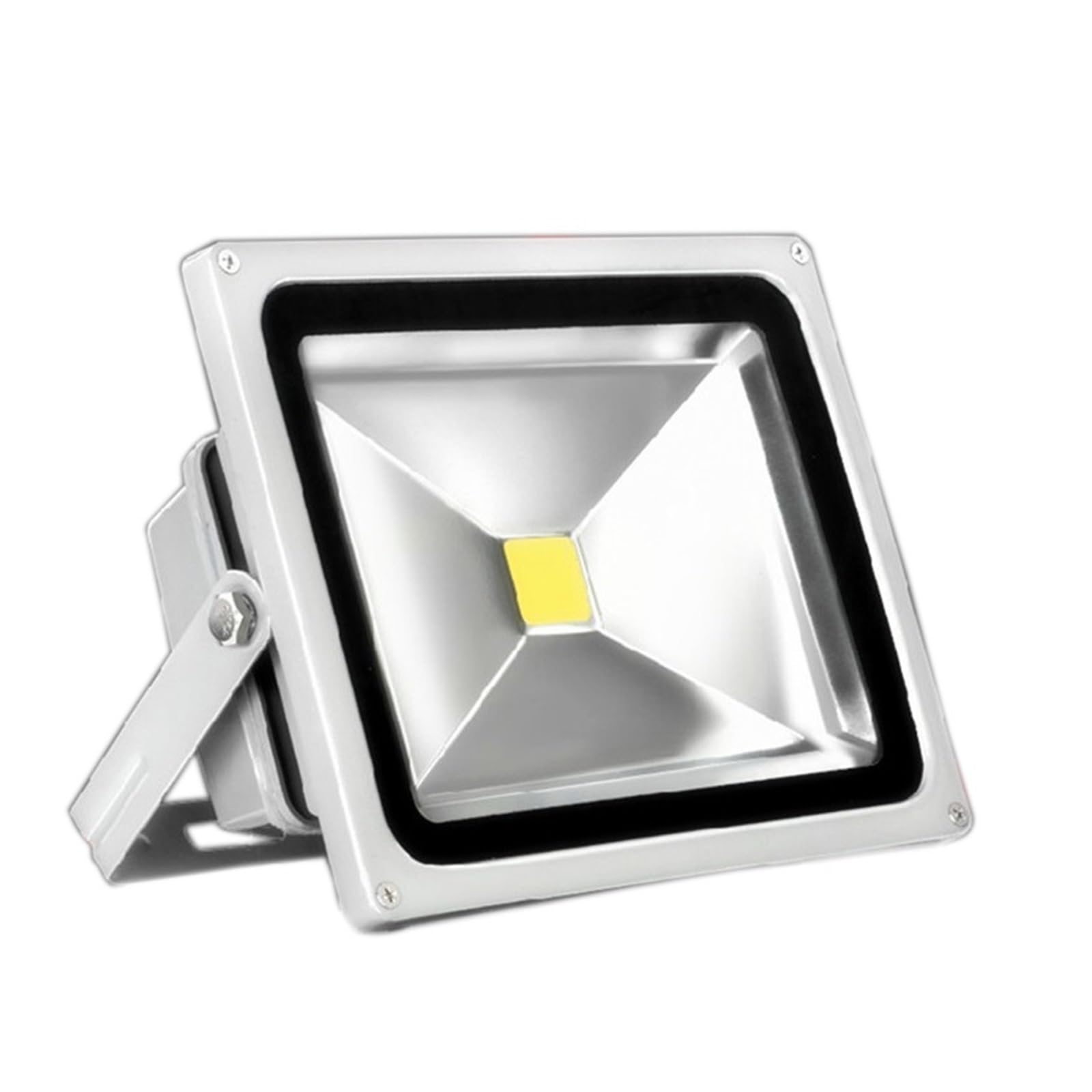 LLOOPK LED Flood Light, Waterproof LED Flood Light 10w 20w 30w 50w IP65 Floodlight Lamp Reflector Spotlight Outdoor Garden Exterior Lighting(3000K,20W Grey Shell)