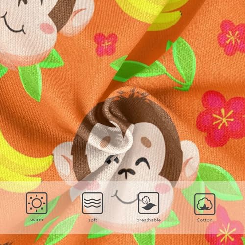 Stylish Girls Underwear Toddler 2t Cotton Girl Panties Cute Cute Cartoon Monkey Orange Briefs Underpants3