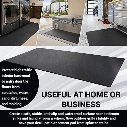 Rubber King All-Purpose Fitness Mats - A Premium Durable Low Odor Exercise Mat With Multipurpose Functionality Indoor/Outdoor (4' x 6', 7mm)