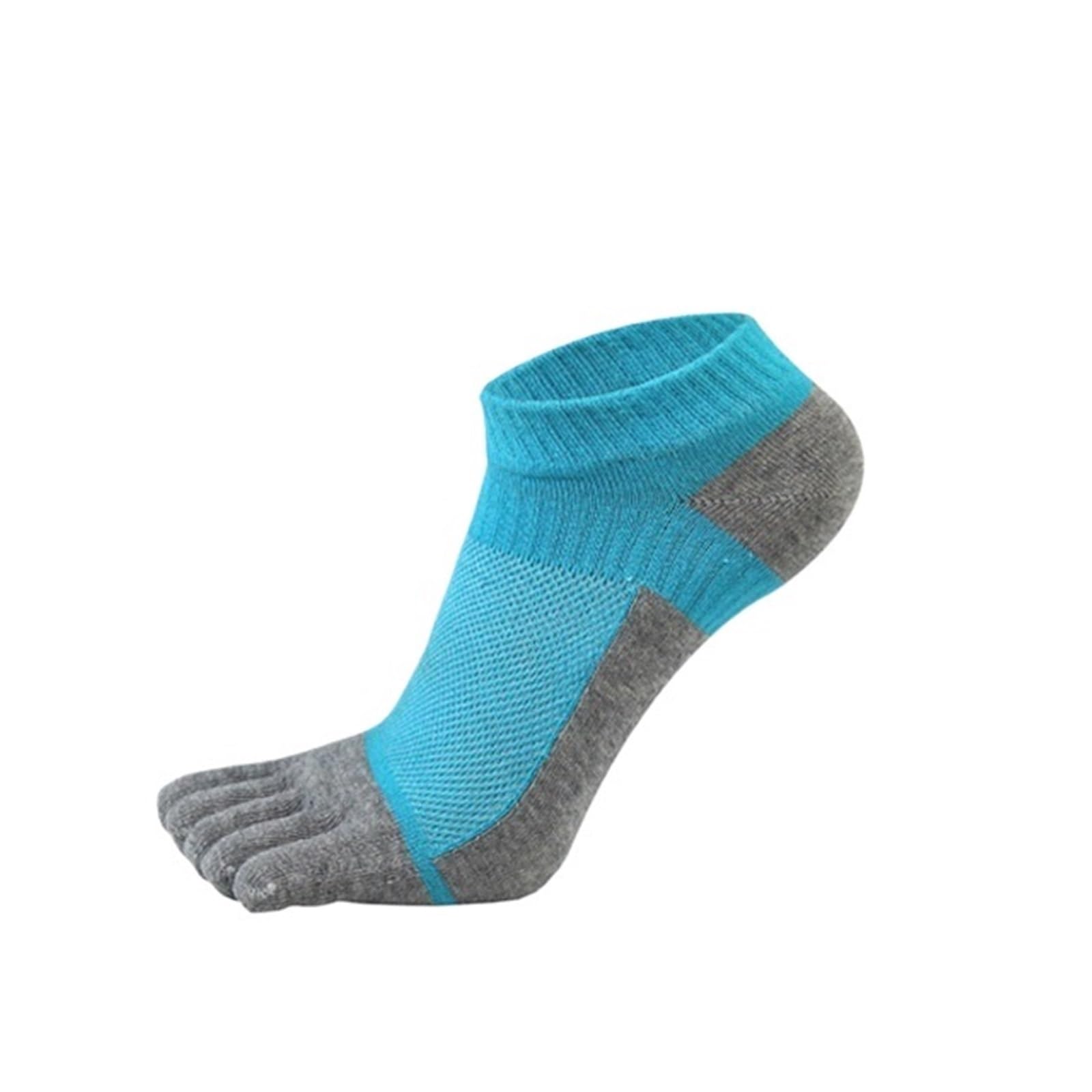 ITRHJTGP Finger Socks 5pairs Cotton Five Finger Socks Mens Sports Breathable Mesh Comfortable Shaping Anti Friction for Fitness(5 Pairs Blue)