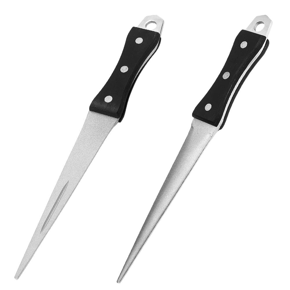 2 Stück Hufmesserschleifer, 27 cm Doppelseitiger Hufschmiedwerkzeug-Schleifstab, Ergonomischer Griff, Tragbarer Messerschleifer Für Hufmesser Und Die Meisten Bauernhofmesser