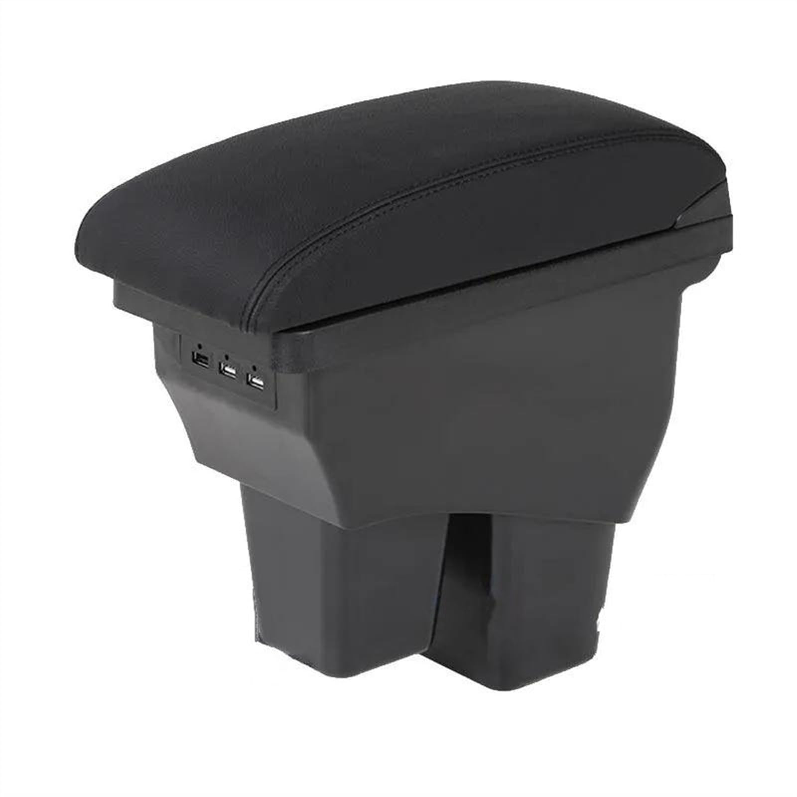 NMJLQW Storage Rack Car Center Console Storage Box Multifunctional Armrest Storage Box Interior Accessories For Jazz For Fit 2014-2018(B2 Black Corium)