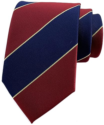 Image of Elfeves Men's Modern Striped Patterned Formal Ties College Daily Woven Neckties