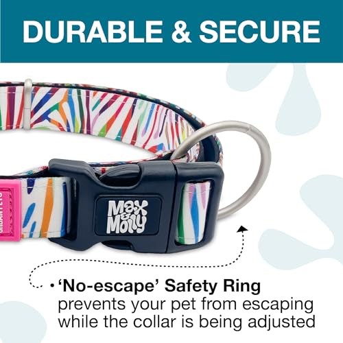 Max & Molly Urban Pets Hundehalsband aus weichem, gepolstertem Neopren, mit Smart ID Gotcha! QR Haustier-Sicherheitsmarke, langlebig, wasserdicht, geruchlos, maschinenwaschbar, Halsband für Hunde,