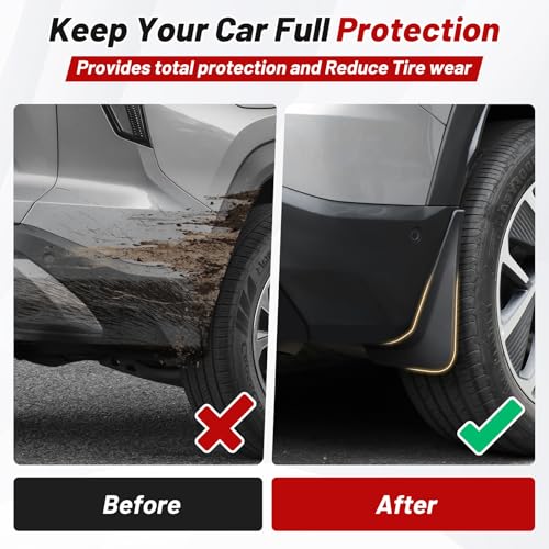 Image of Sunsdrew Mud Flaps for 2025 2026 Chevrolet Equinox,All Weather Guard Splash Equinox Guards Mudguards,No-Drill 4PCS Chevy Equinox Fender Flares Accessories(Won't Fit EV)