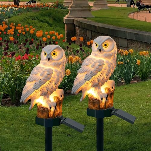 Image of AERYS OWL Garden Solar Lights Outdoor OWL LED Waterproof Garden Stake Lights, Lawn Lamp Light for Garden, Balcony, Patio, Yard Landscape Lighting
