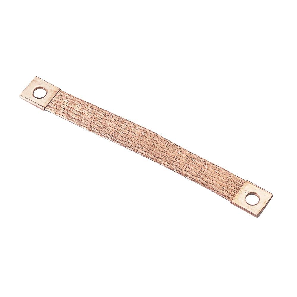 Flexible Earth Copper Braid Bond Straps - 300 x 25 x 3.5mm (1)