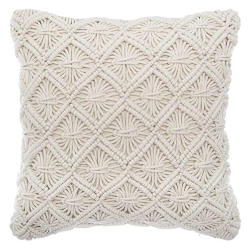 Atmosphera - Coussin Eté Indien en macramé 40x40 cm