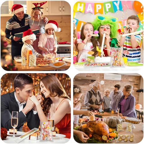 EIYVPRA 200 Stück Tütchen Selbstklebend 12x14+3cm Cellophantüten OPP Tütchen Transparent Kleine Tüten für Süßigkeiten Plastiktüten für Keksen Süßigkeiten Schmuck Kindergeburtstage