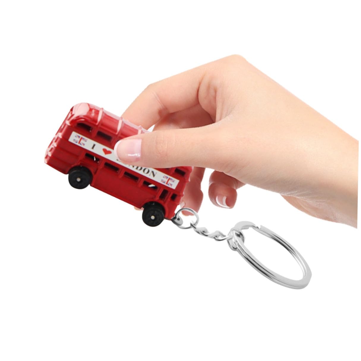 Ciieeo 16 Pezzi Portachiavi in Metallo con Pendenti Bus e Cabina Portachiavi Creativo e Resistente Accessori Regalo per Amici e Famiglia Facile da Trasportare