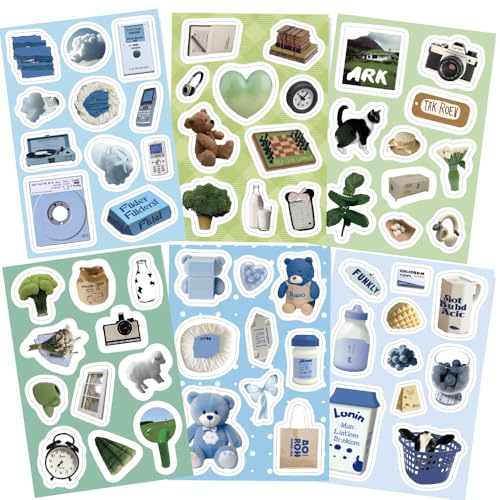 8枚入り 韓国 レトロ カートゥーン ステッカー 防水 手帳 スーツケース スマホ ケース タブレット ノートPC コラージュ 用