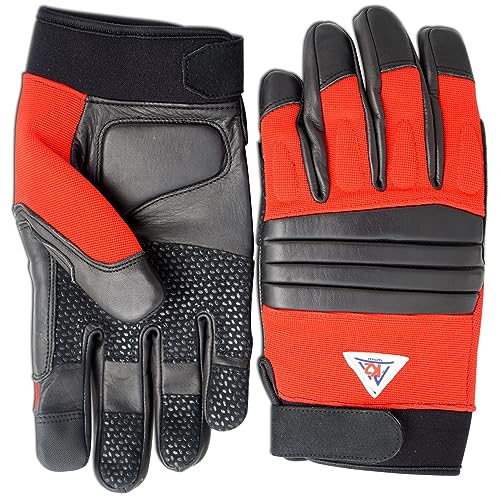 K2 Tactical Real Synthic Leather Synthetic-Fiber-Kevlar Cut-Resistant-Fire-Resistant Working Gloves Outdoor, Utlilty Gloves (Medium)