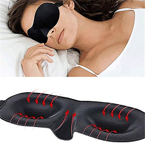 Yeshi 3D suave acolchado máscara de sombra de ojos cubierta descanso relajante viaje dormir persiana