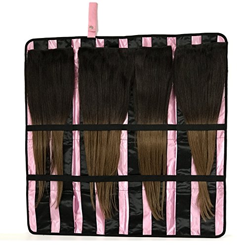 Hair Extension Storage Case with Hang Handle - Portable Holder Keeps Your Clip-In and Tape-In Extensions Smooth and Secured for Easier Styling and Reapplying - Great for Travel! … (26 Hair Extension Storage Case with Hang Handle - Portable Holder Keeps Your Clip-In and Tape-In Extensions Smooth and Secured for Easier Styling and Reapplying - Great for Travel! … (26