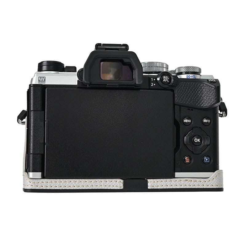 Amazon | OM-5ケース、BMAOLLONGB ハンドメイド PUレザー ハーフカメラ