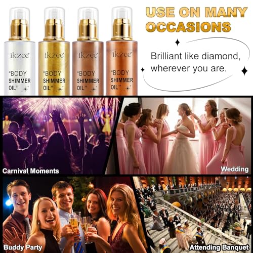 Ucanbemakeup SHAM288_03 Body Shimmer Oil 100Ml, Moisturizing Long Lasting Body Luminizer Face Brighten, Waterproof Liquid Illuminator Body Glow, Shimmer Body Glitter Oil Highlighter Summer Glowing Makeup thumb #7