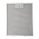 FACAIIO Filtro de grasa de aluminio para campana extractora, 34 x 27 cm, malla plateada, filtro de ventilación para la mayoría de campanas extractoras