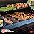 Megamaster 720-0982 5 Burner Propane Barbecue Gas Grill, Side Shelves with Hooks, for Outdoor Cooking, Patio, Garden Barbecue Grill, 50000 BTUs, Open Chart, Black