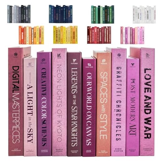 Decorative Books | Pink 10 Book Set with 3 Sizes | Preassembled with Hidden Storage | Perfectly Stackable for Easy Home Staging | Book Decor to Elevate Your Space | Home Decor Made Simple!