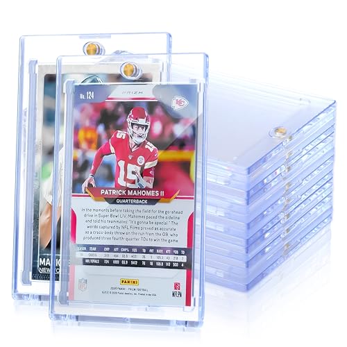 QTYORD 5 Pack 35PT Magnetic Card Holder for Trading Cards, One-Touch Card Case Holder for Baseball Football Sports MTG TCG Collectable Cards
