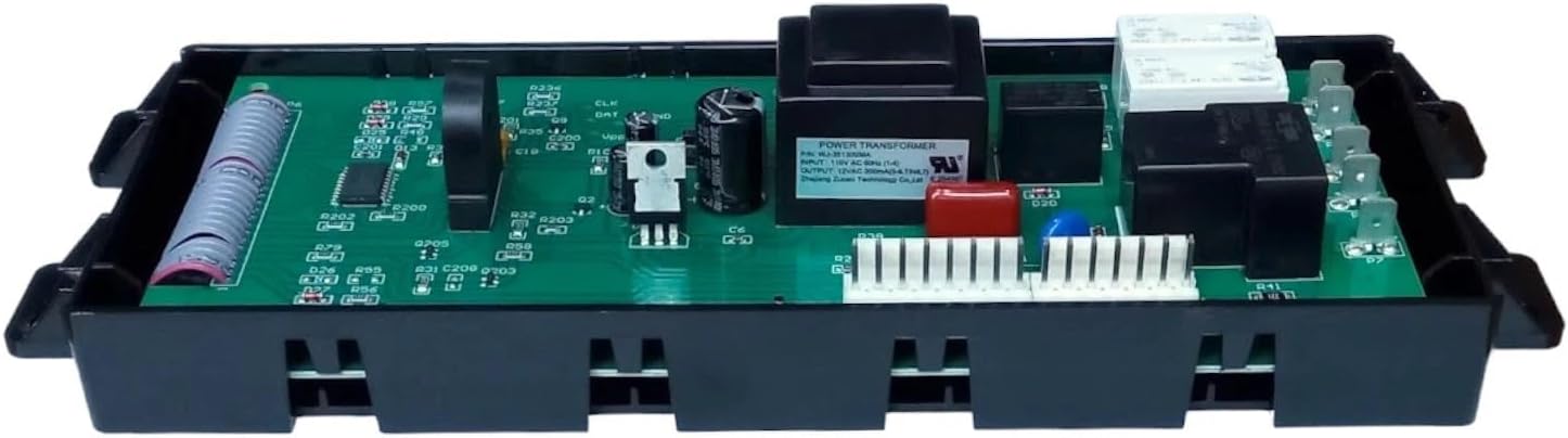 5304511908 Oven Electronic Control Board and 316419140 Overlay - for Electrolux Frigidaire Cooktop Stove Parts Replacement - Range Oven Electronic Control Board Clock and Black Overlay Key Pad