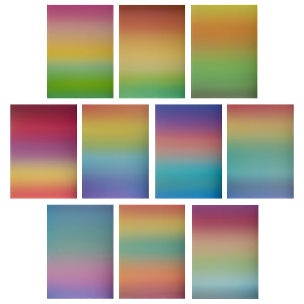 Ideen mit Herz Cartulina de espejo, autoadhesiva, papel metálico, lámina adhesiva, papel para manualidades metálico, 20 hojas, DIN A4, 200 g/m² (degradado)
