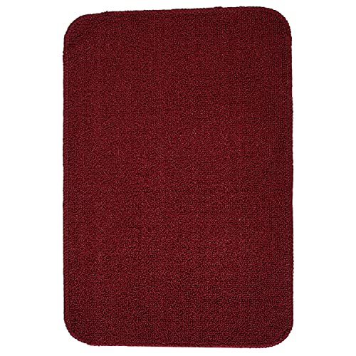 Image of Saral Home All-Time 2pc Washable, Anti Skid Doormat (Maroon. 40X60 cm)