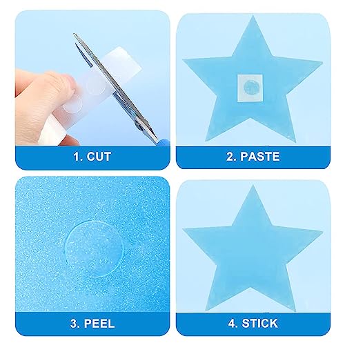 300 Pegatinas de Estrellas Fluorescentes Azules para Pared miniatura 4