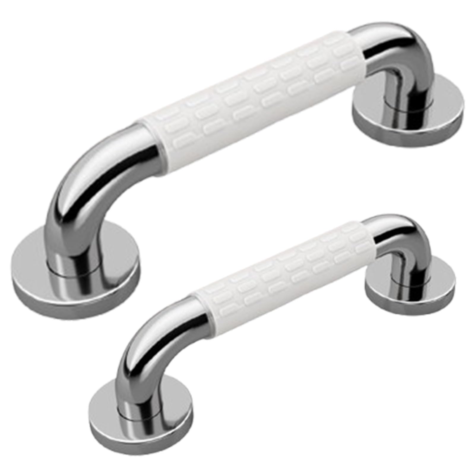 Shower Handles, Safety Shower Grab Bars for Seniors Elderly Handicapped, Handicap Grab Bars for Shower with Concealed Screws(White,40cm)