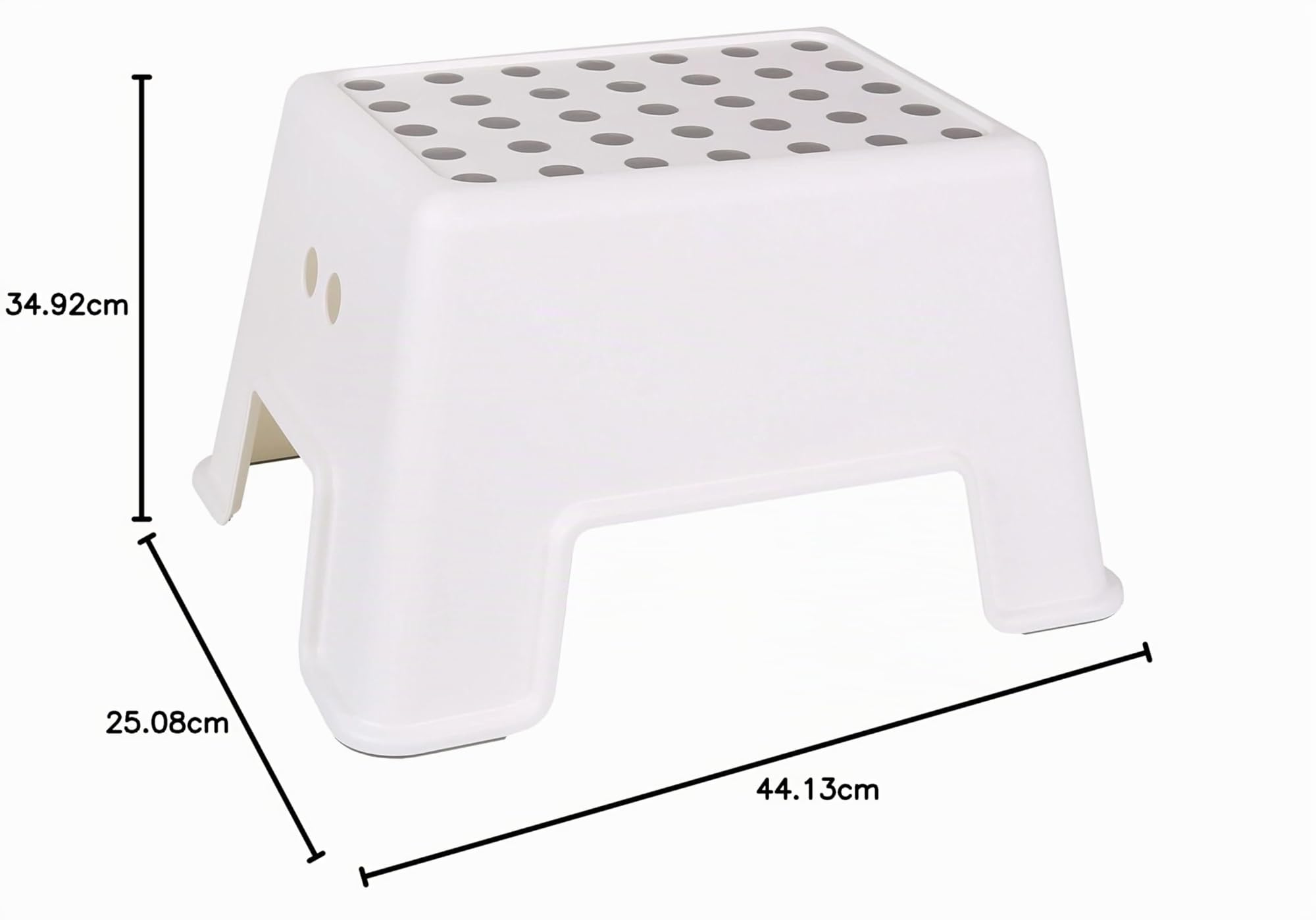 IKEA Tritthocker BOLMEN - BxTxH 44x35x25cm - weiß - bis 100kg - Polypropylen - Antirutschnoppen und Füße