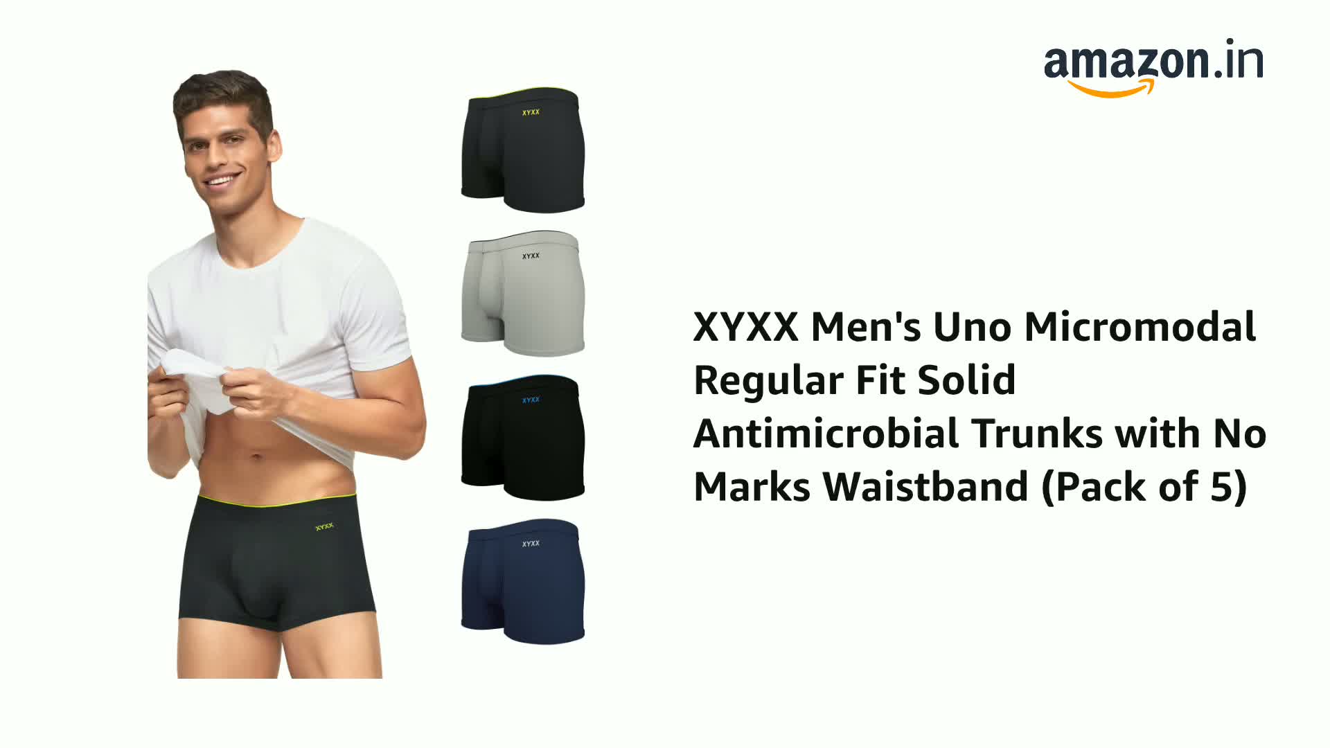 XYXX Men's Underwear Uno IntelliSoft Antimicrobial Micro Modal