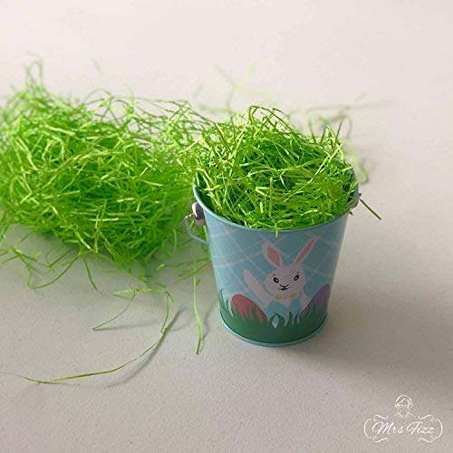 Shredded Paper Gift Basket Filler - Natural Packing Shreds for Crafts, Boxes and Bags, Recycled Decorative Stuffing Material, Raffia Confetti Easter Grass Fill by Mrs Fizz (Lime Green, 2 LB)