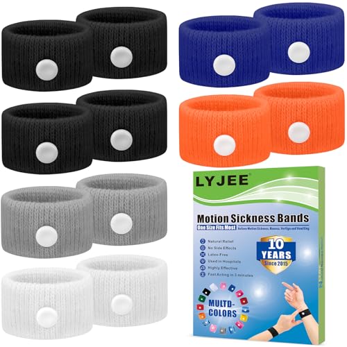 Image of Motion Sickness Bands for Adults and Kid Morning Sickness Relief Through Pressure Point Therapy Seasickness Wristband for Cruise Travel