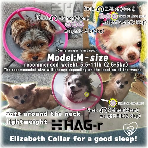 Image of Loosen Pochi Small Dog Cone with Supporters, Cat Cone, Adjust Dog's Neck to be 1inch Wider When Sleeping(Blue, Comfy Snapper Set-XL)