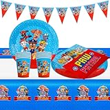 yumcute 42 Stück Partygeschirr Set Pappteller...