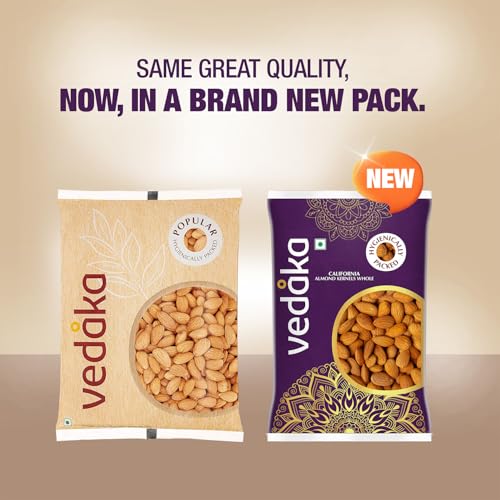 Image of Amazon Brand - Vedaka Almonds | 1 Kg | California Almonds | 100% Natural Badam Giri | Rich In Protein & Dietary Fiber | Crunchy Texture & Delicious Nutty Flavour | No Added Preservatives